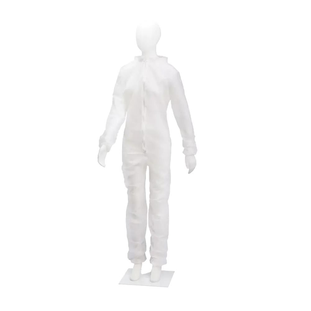 Einmal Overall, Polypropylen weiß, S, M, L, XL, XXL, XXXL, Med-Comfort: Einwegoverall mit Stehkragen und Reißverschluss als Schutzkleidung kaufen.