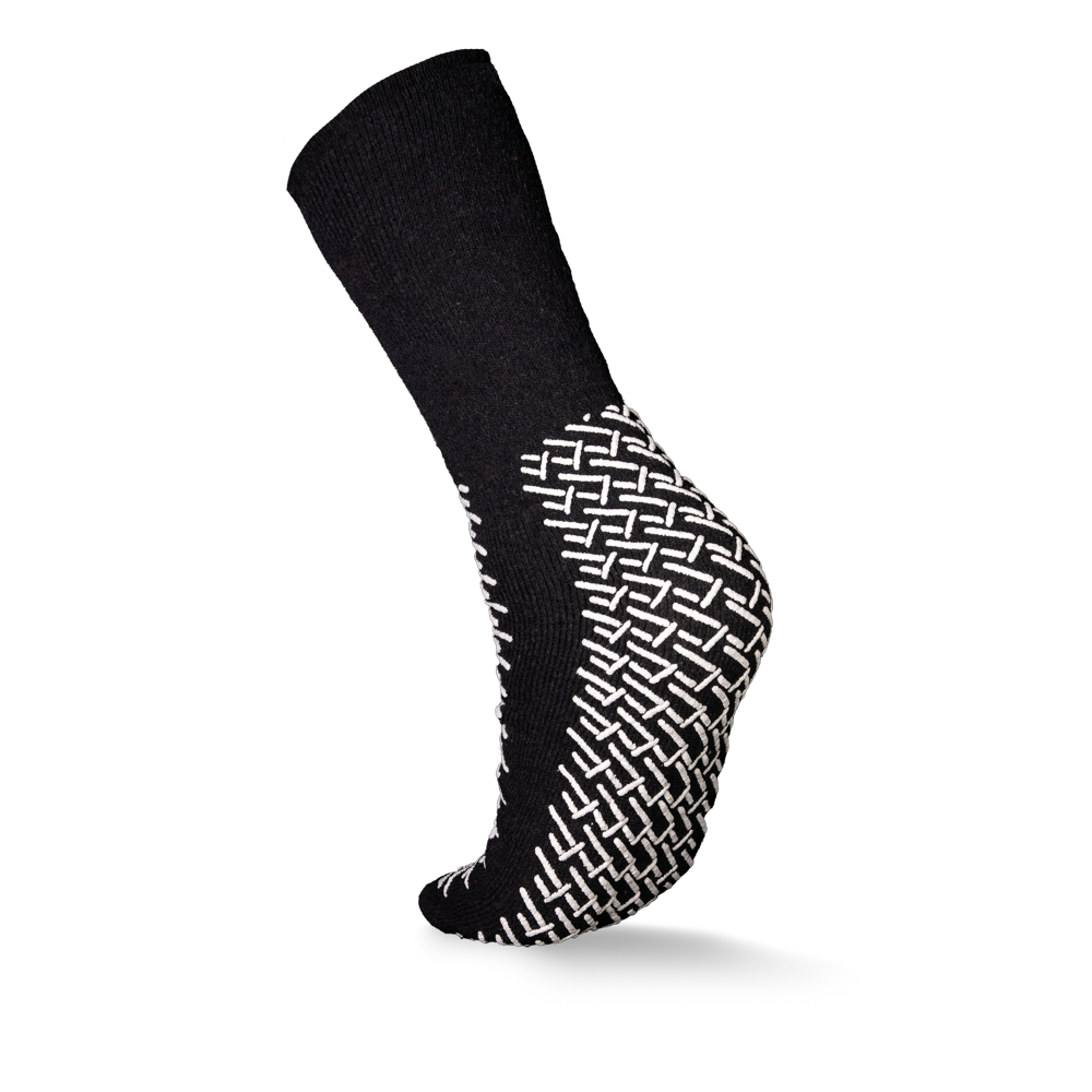 ECO-PLUS Antirutsch-Socken, Größe X-Weit, anthrazit