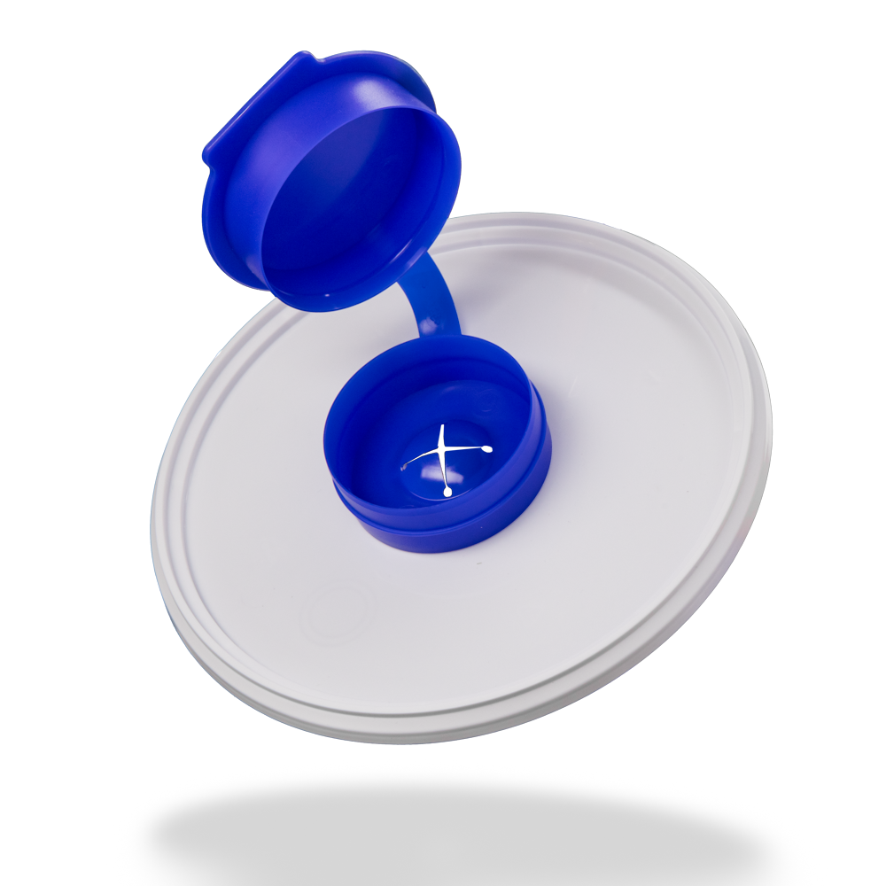 Deckel für Spendereimer 3,4 l, weiß, blau