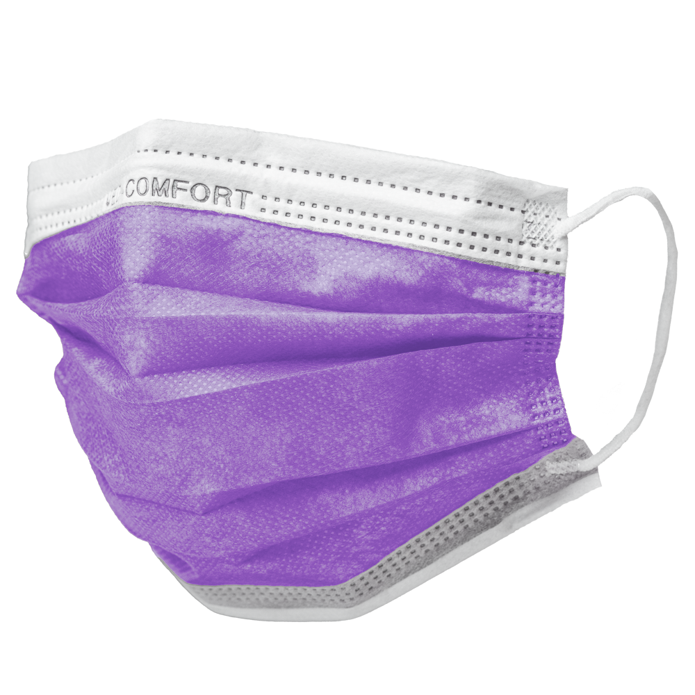 OP Maske, lila, Typ IIR, Med-Comfort: Vlies, Mund Nase Schutz als medizinische Maske kaufen.