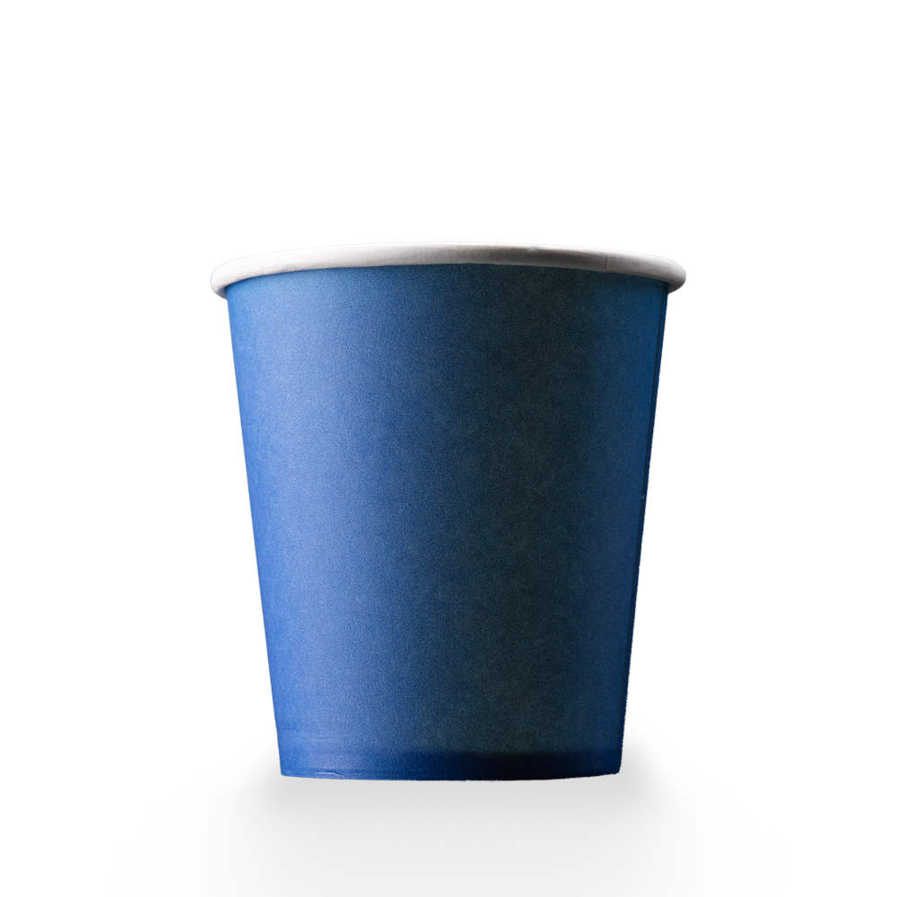 Hartpapier Mundspülbecher, 190 ml, Farbe blau, weiß