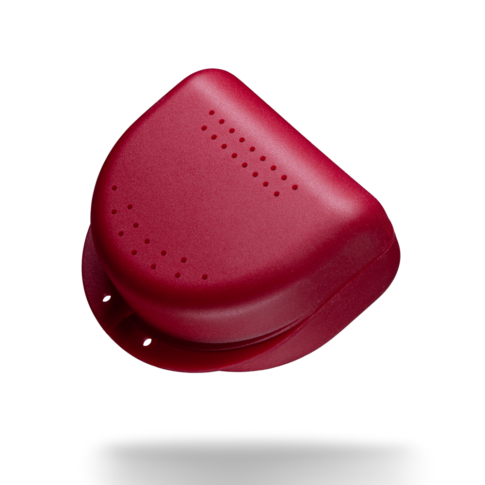 PP Dental Zahnspangenbox für Erwachsene, 80x80x45 cm, weinrot, Polypropylen: stabile und robuste Zahnspangenbox zur Aufbewahrung von Zahnspangen kaufen.