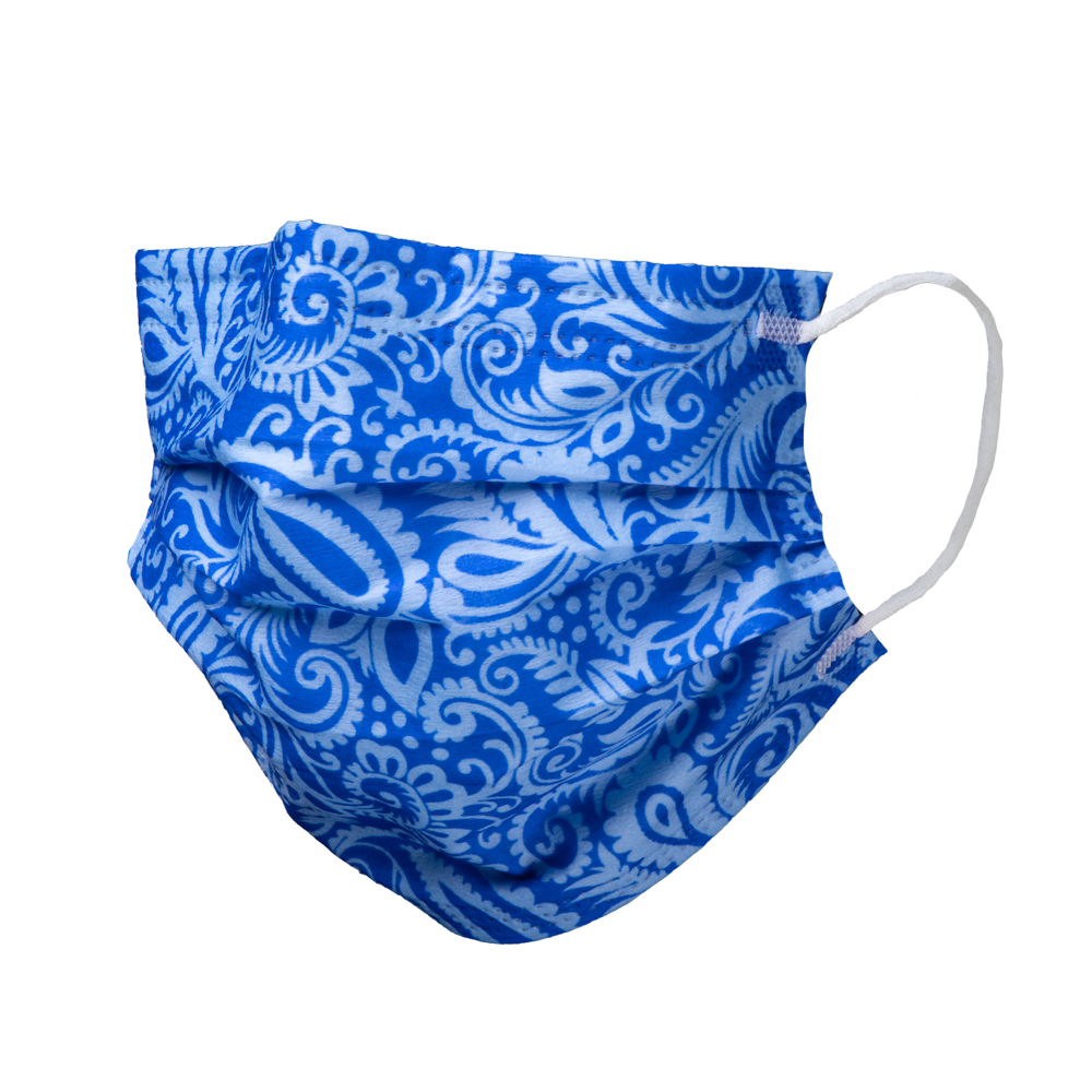OP Maske, dunkelblau, blueberry, Typ II, Style by Med-Comfort: 3-lg. Vlies Mund Nase Schutz als Einwegmaske kaufen.