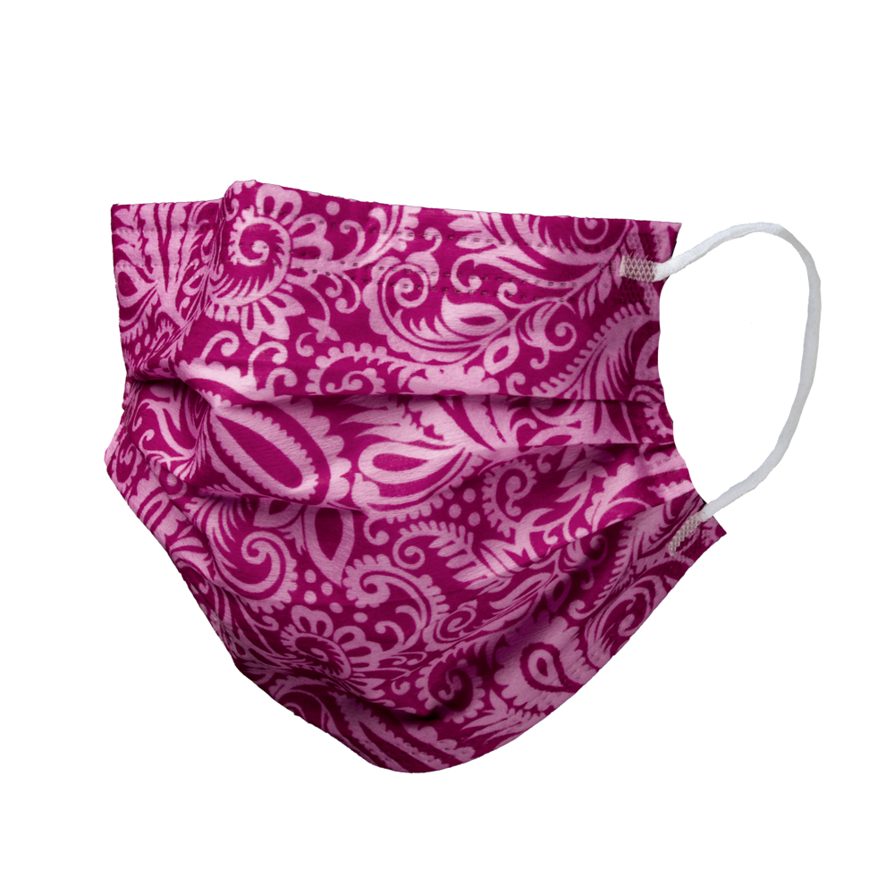OP Maske, weinrot, grape, Typ II, Style by Med-Comfort: 3-lg. Vlies Mund Nase Schutz als Einwegmaske kaufen.
