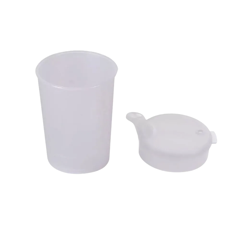 PP Schnabelbecher Oberteil und Unterteil SET, transparent, milchig, 50 x 250 ml