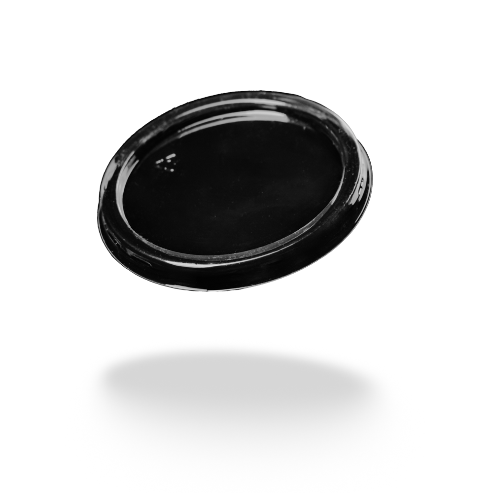 Deckel für Mundspülbecher 180 ml, transparent, milchig, PET-Folie