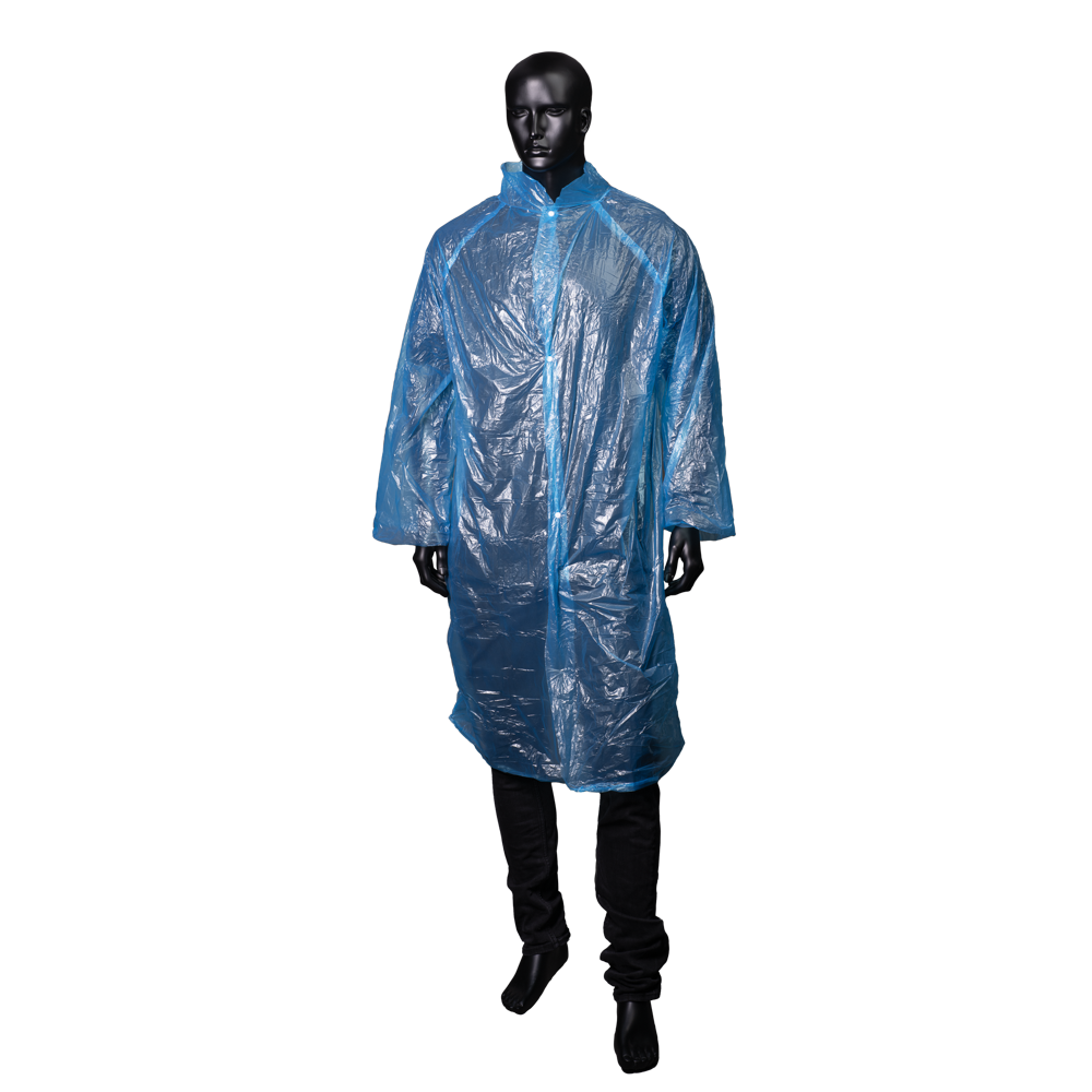 PE Einmalbesuchermäntel, blau, 115 x 150 cm, medium, Med-Comfort: Polyethylen Einwegmantel für Besucher kaufen.