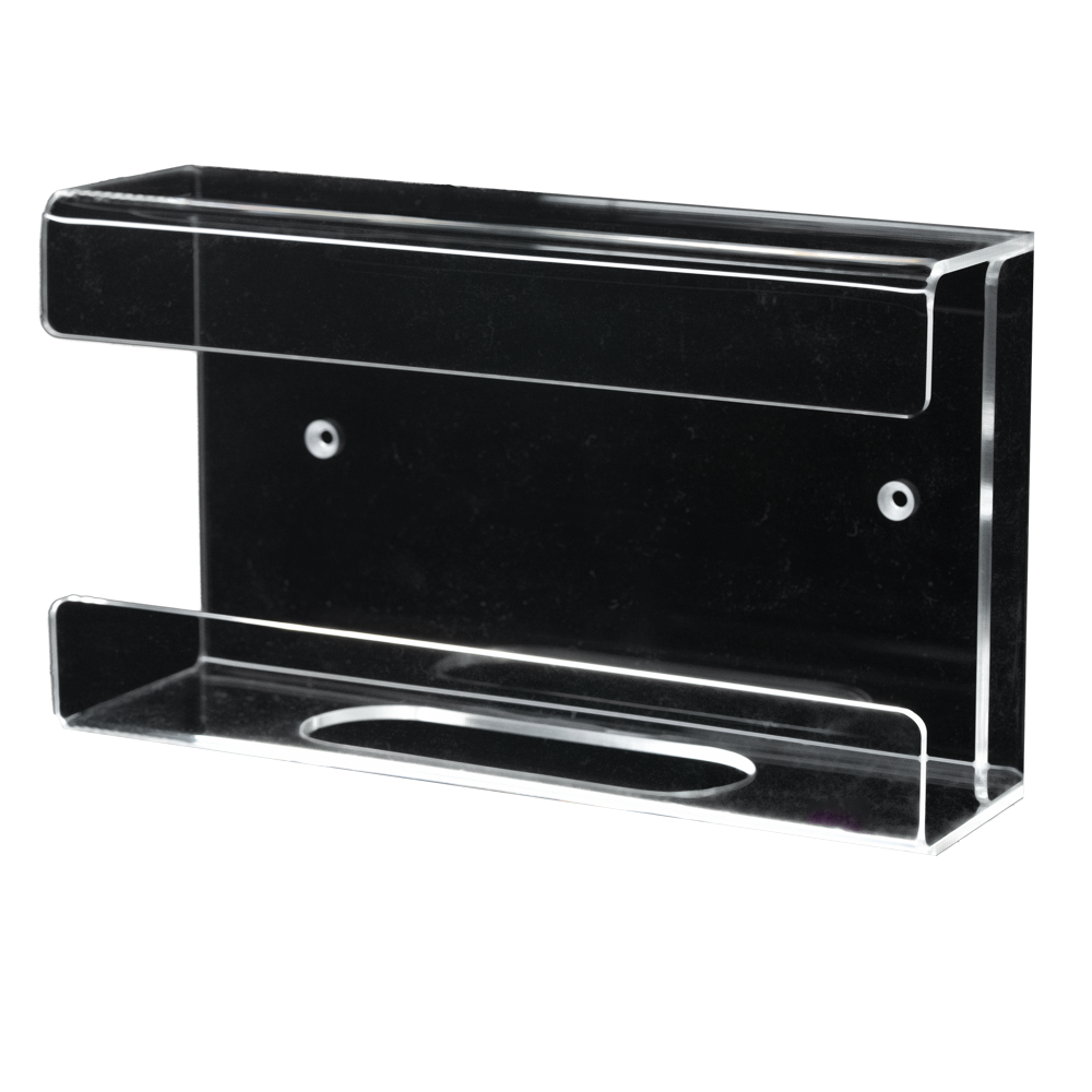 Einmalhandschuh Spender, Handschuh-Dispenserhalter, 215 x 120 x 60 mm, transparent, milchig, Acryl: Spender für hygienische und einfache Einzelentnahme von vorn und unten passend für Handschuhboxen 01175 kaufen.