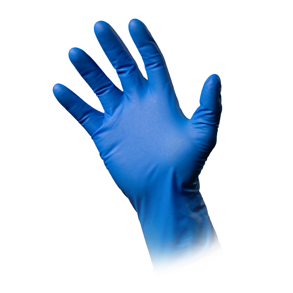 MED-COMFORT HIGH RISK, Nitril-Chemikalienschutzhandschuh, puderfrei, blau, Gr. XXXL: puderfreier Nitrilhandschuh als Chemikalienschutzhandschuh kaufen.