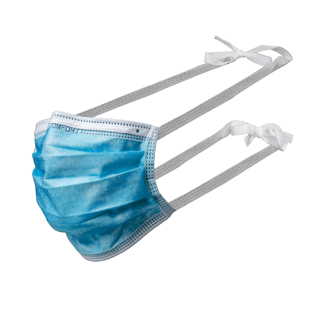 OP Maske zum Binden, blau, Typ IIR, Med-Comfort: Vlies Mundschutz zum Binden als Mund Nase Schutz kaufen.