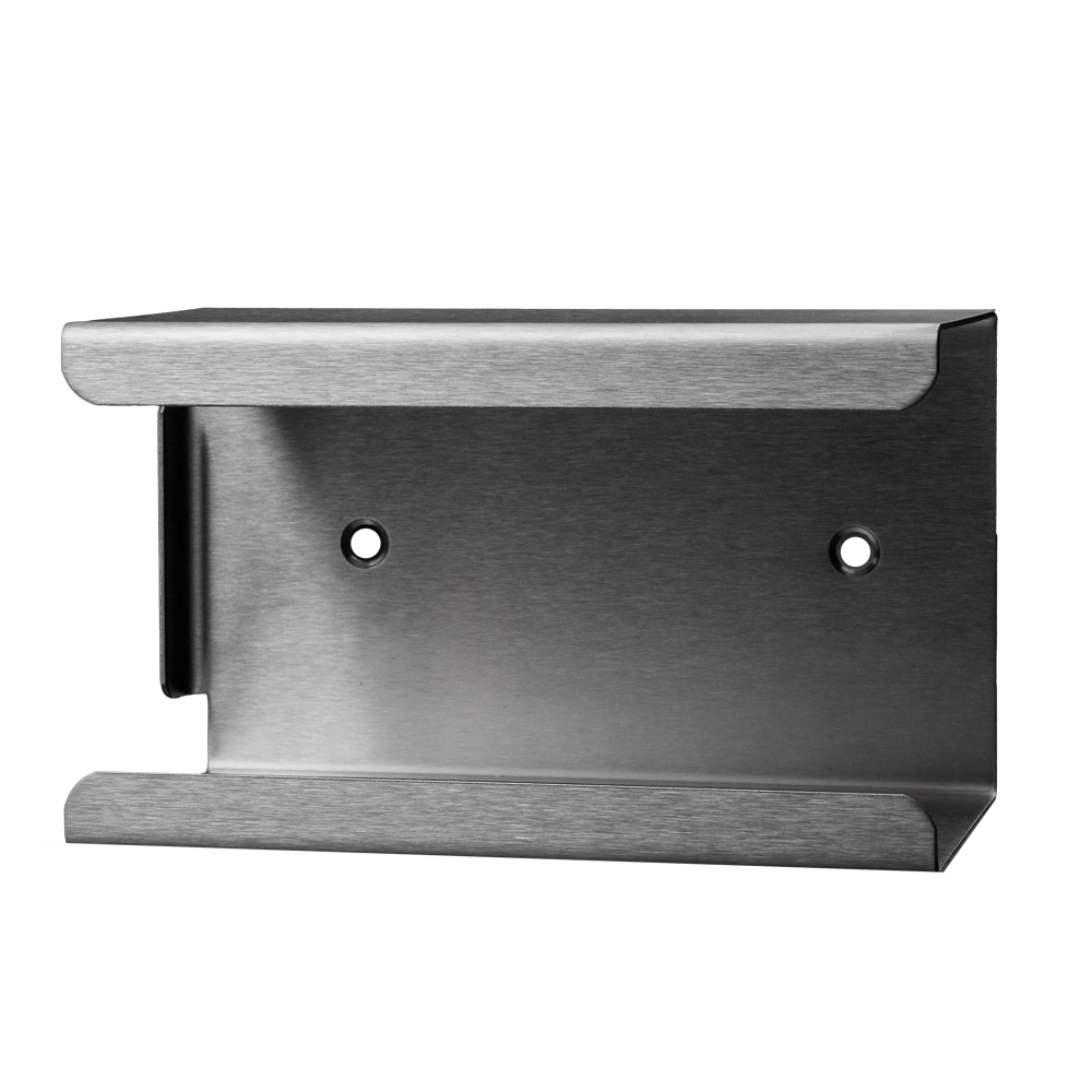 Halterung für Mundschutzboxen 3-lagig, 182 x 103 x 96 mm, Edelstahl: Halter für hygienische und einfache Einzelentnahme von dreilagigen OP Masken kaufen.