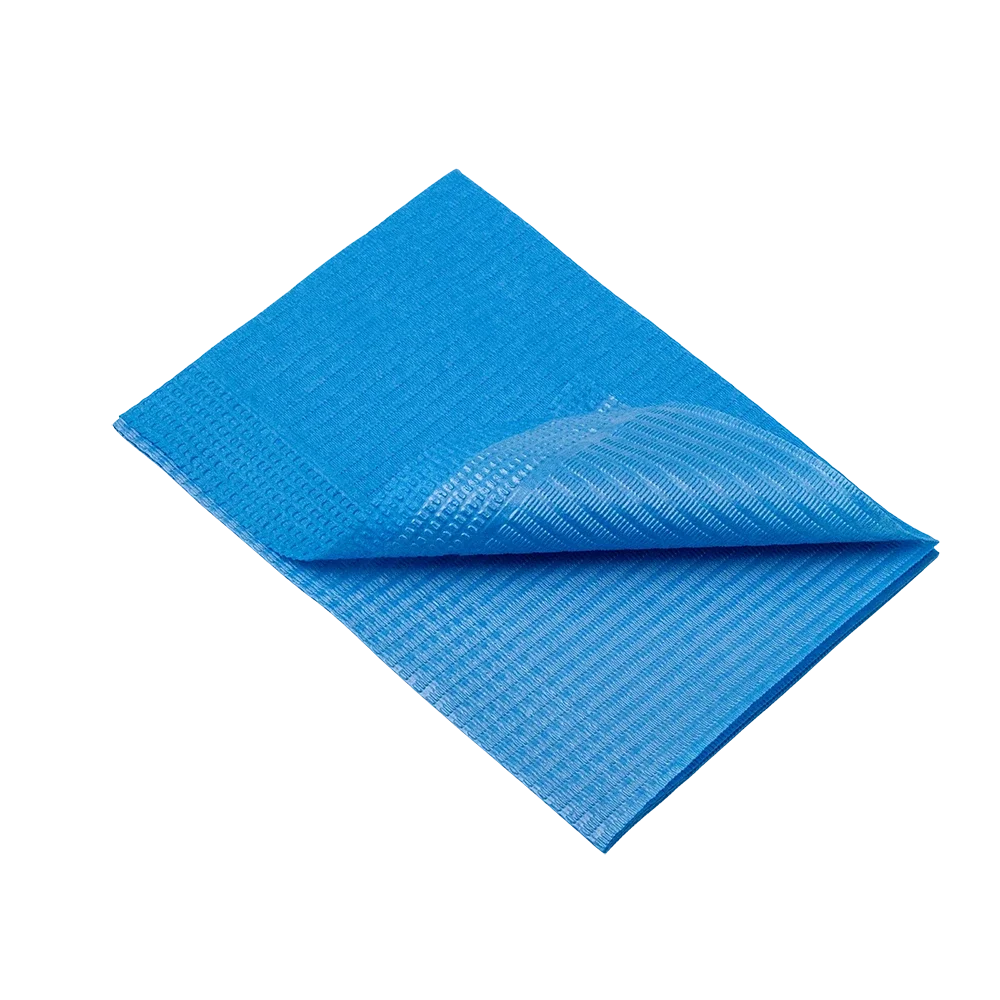 Dental Einweg Patientenservietten, 33 x 45 cm, Farbe blau: 1- oder 2-lagige Dentalservietten für den Einsatz bei Zahnbehandlungen als Praxisbedarf kaufen.