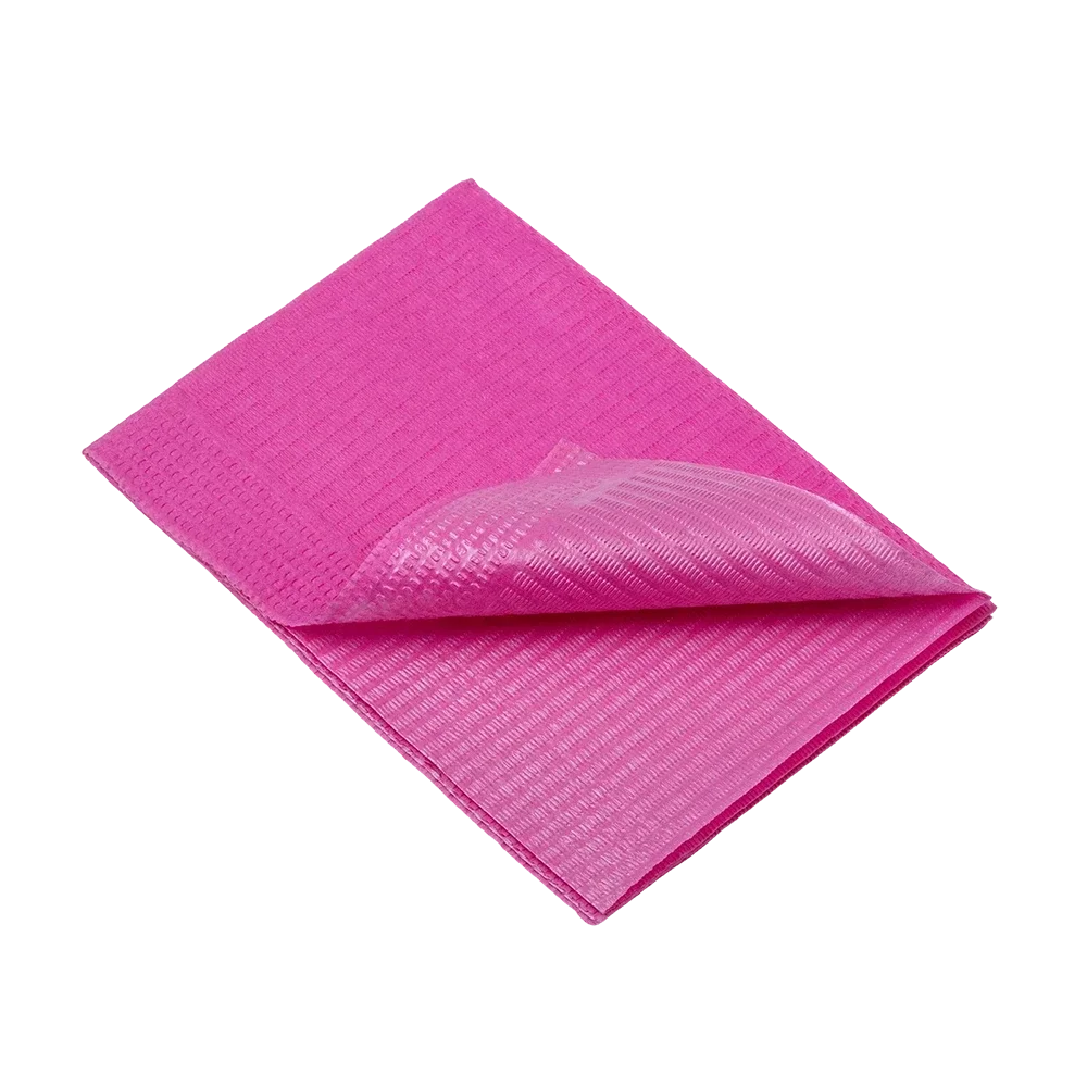 Dental Einweg Patientenservietten, 33 x 45 cm, Farbe pink: 1- oder 2-lagige Dentalservietten für den Einsatz bei Zahnbehandlungen als Praxisbedarf kaufen.