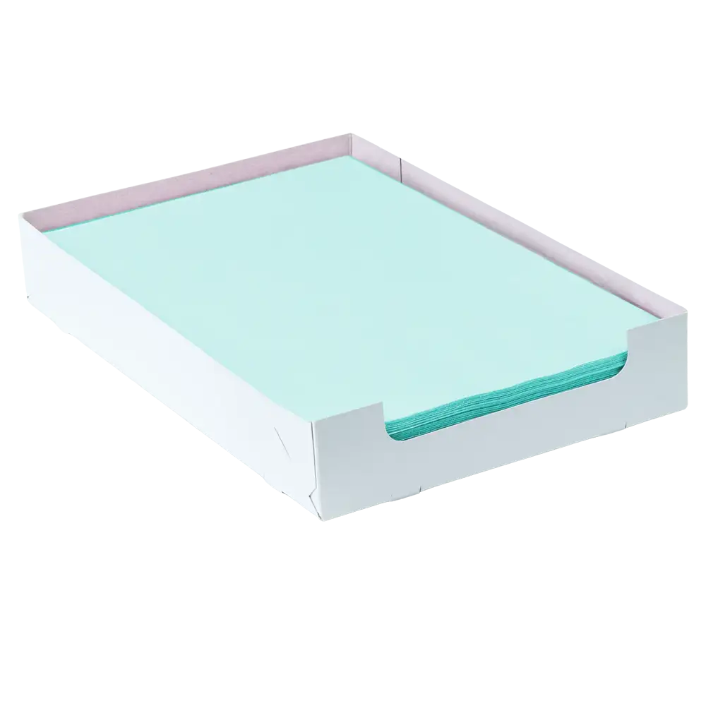 Einweg Tray-Filterpapier in der Box, 18 x 28 cm, Farbe grün, Zellstoff: Dental Kreppauflage für den Einmalgebrauch bei zahnärztlichen Behandlungen kaufen.