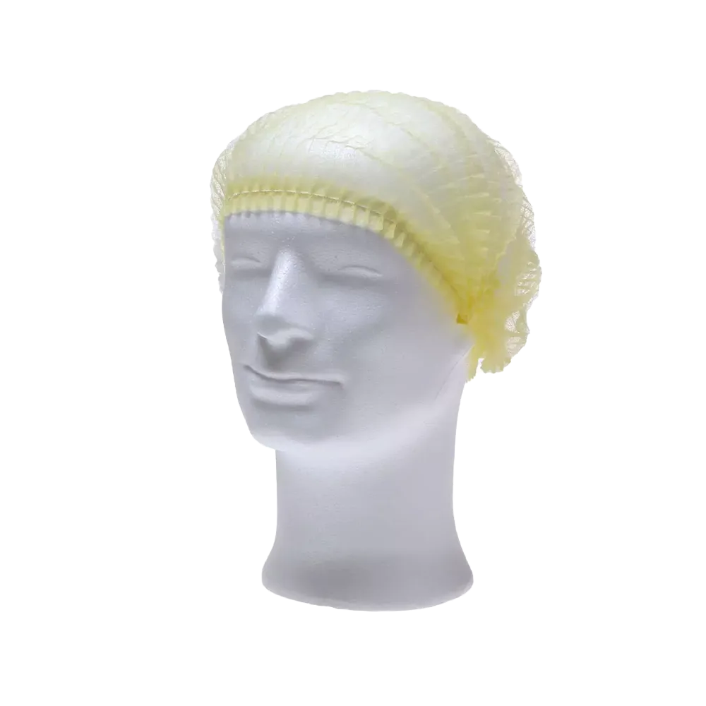Klipphauben, Größe M, ca. 44 x 51 cm, gelb, ECO-PLUS: für den Lebensmittelbereich geeigneter Einweg Hygieneschutz als PSA kaufen.