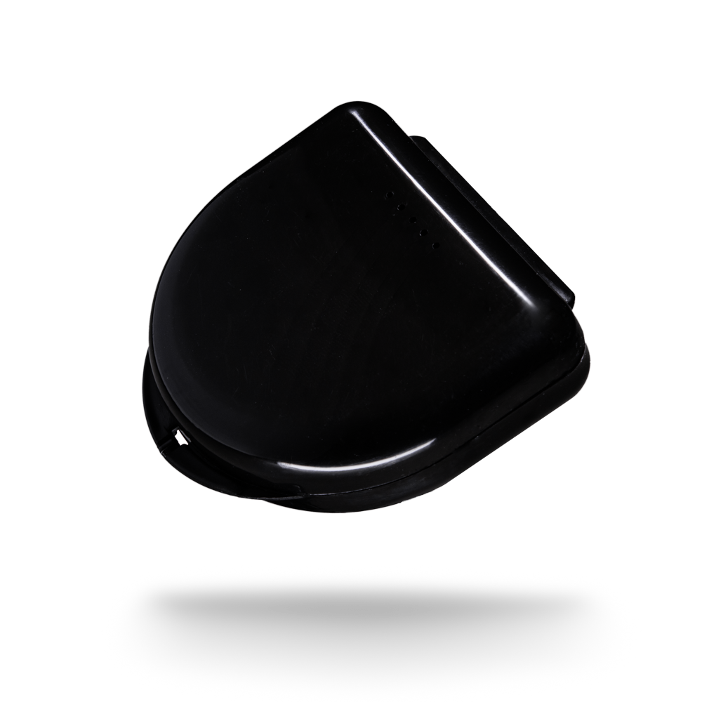 PP Dental Schienendose für Erwachsene, 65 x 58 x 20 cm, Farbe schwarz, Polypropylen: stabile und robuste Schienendose zur Aufbewahrung von Zahnschienen und Aufbissschienen als Dentalbedarf kaufen.
