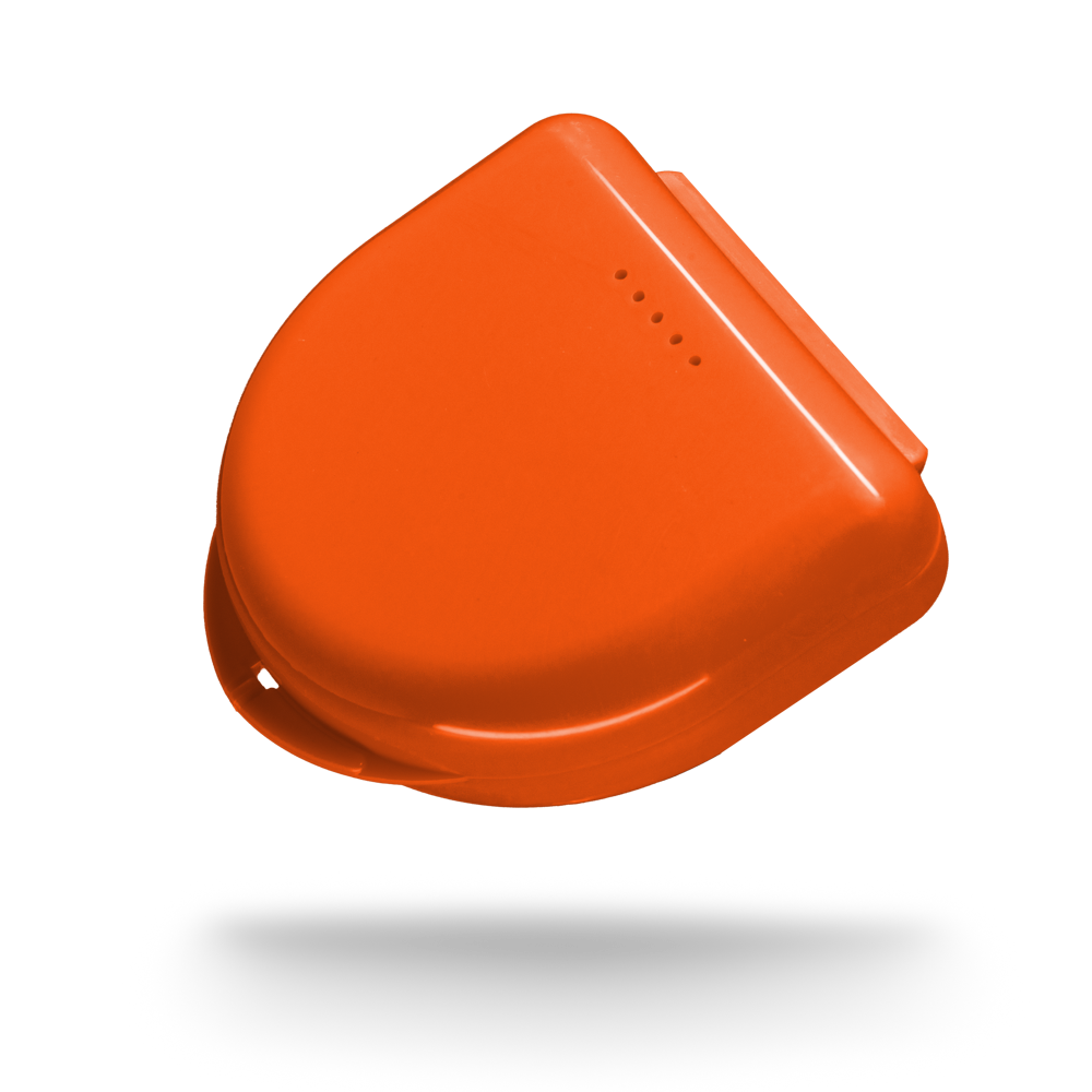 PP Dental Schienendose für Erwachsene, 65 x 58 x 20 cm, Farbe orange, Polypropylen: stabile und robuste Schienendose zur Aufbewahrung von Zahnschienen und Aufbissschienen als Dentalbedarf kaufen.