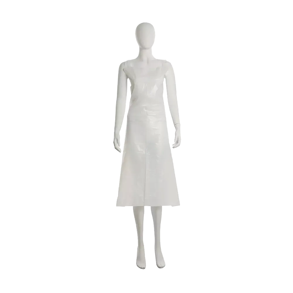 Einwegschürzen, weiß, glatte Oberfläche, 80 x 125cm, Polyethylen, geblockt, Med-Comfort