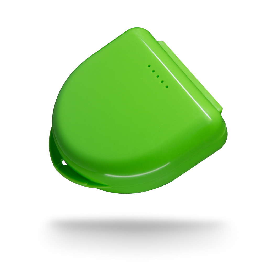 PP Dental Schienendose für Erwachsene, 65 x 58 x 20 cm, Farbe, Lime, Polypropylen