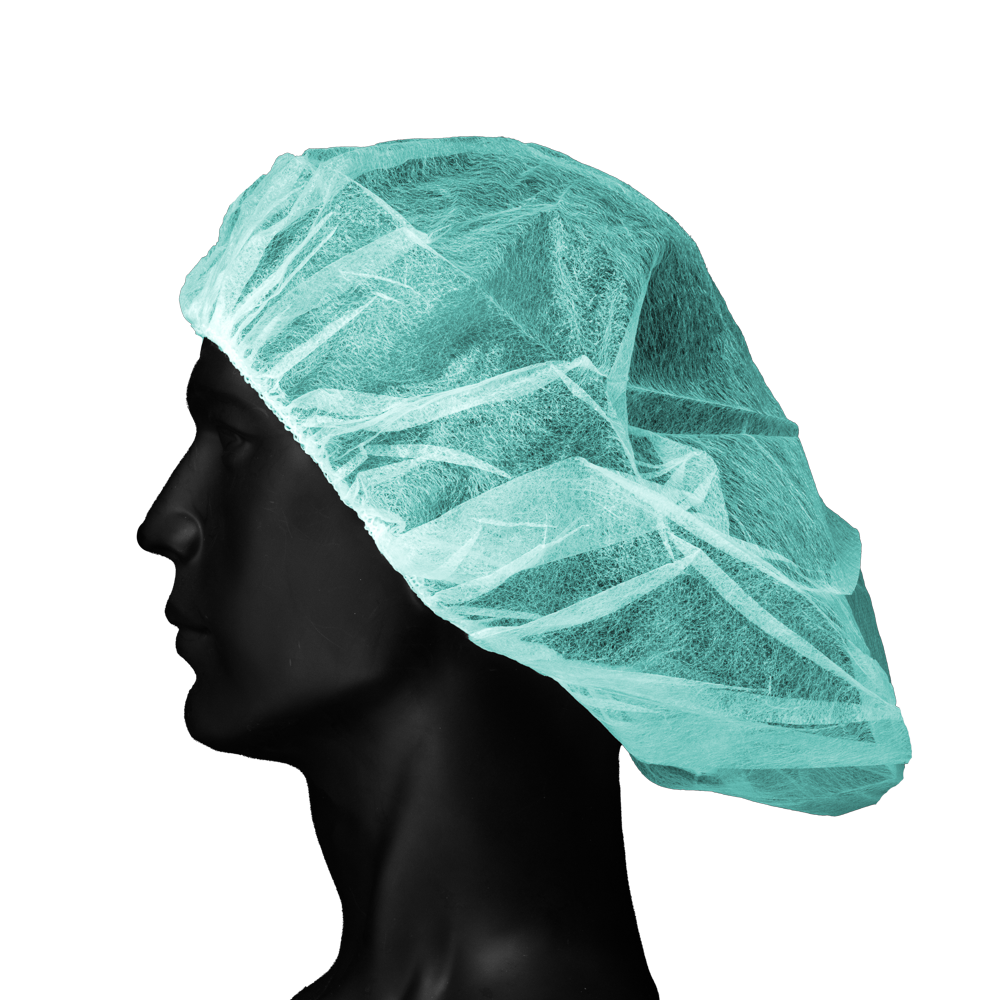 Baretthaube aus Polypropylen, Größe M, grün, Med-Comfort