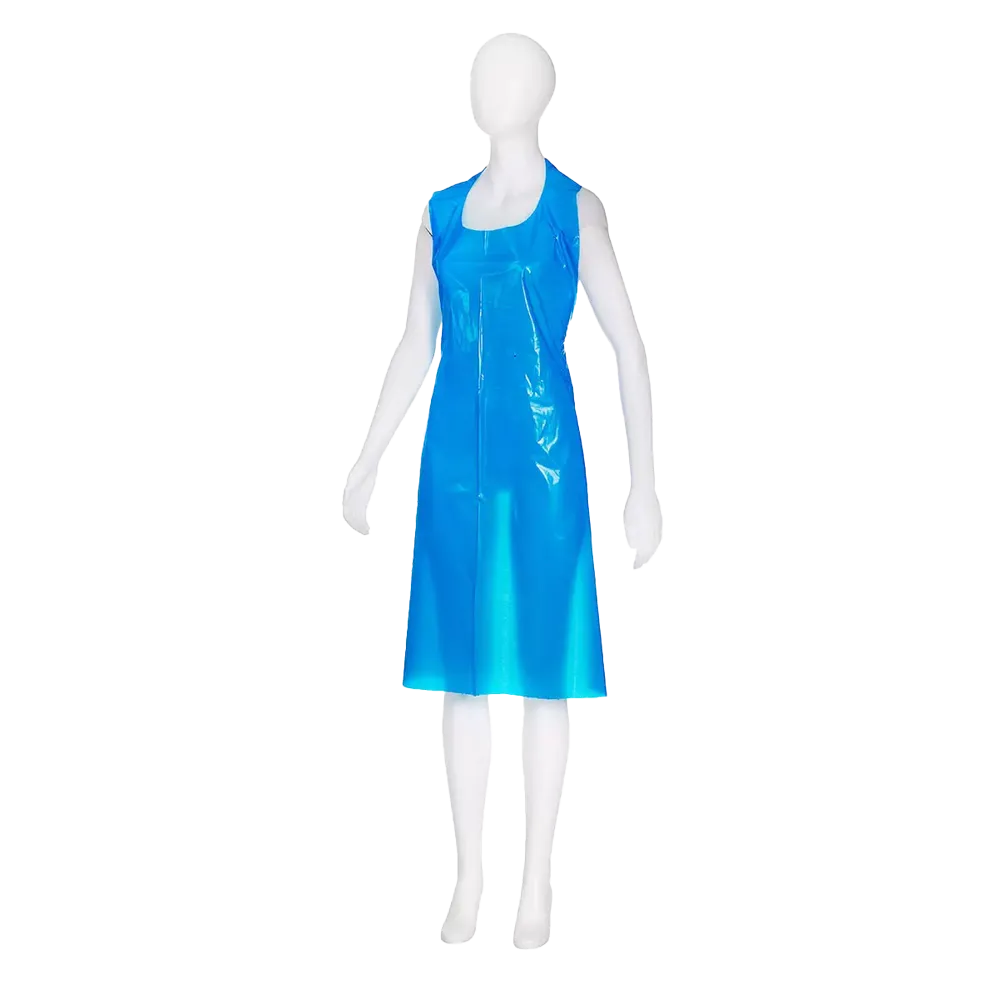 Einwegschürzen, blau , 75 x 140 cm, Polyethylen, Med-Comfort: Einmalschürze zum Binden in hygienischer Spenderbox kaufen.