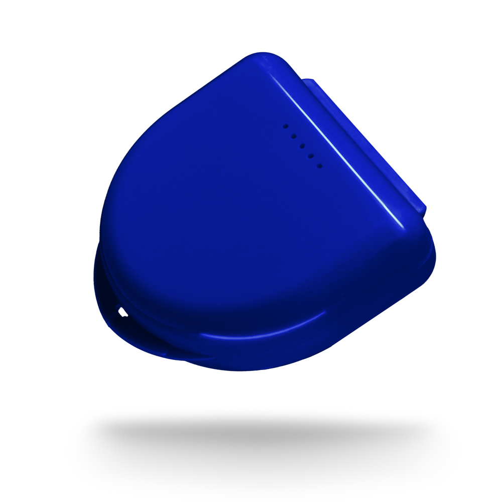 PP Dental Schienendose für Erwachsene, 65 x 58 x 20 cm, Farbe dunkelblau, blau, Polypropylen: stabile und robuste Schienendose zur Aufbewahrung von Zahnschienen und Aufbissschienen als Dentalbedarf kaufen.