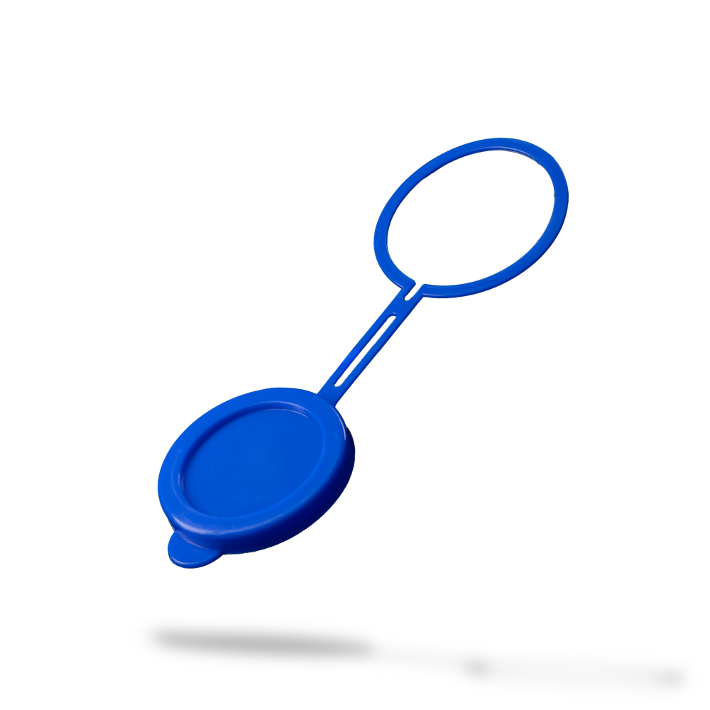 PP Deckel für Urinflaschen, Durchmesser Ring: 62 mm , Durchmesser Kappe: 58 mm, blau: autoklavierbarer Deckel für Urinflaschen als Zubehör für Stations- und Patientenbedarf kaufen.