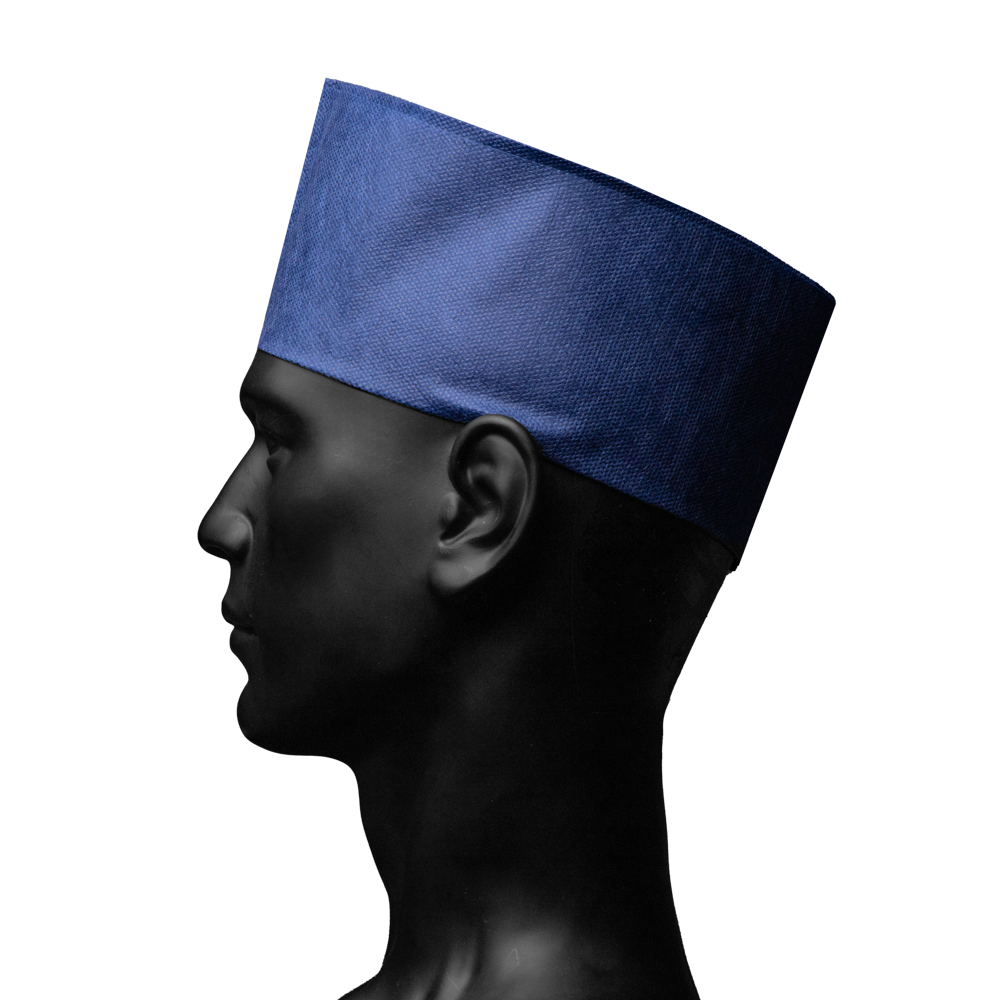 Schiffchenhaube aus Vlies , Farbe blau, Größe unisize