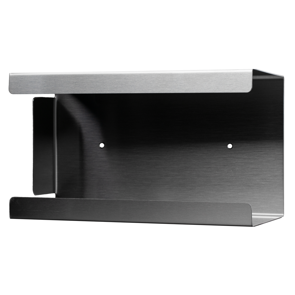 Einmalhandschuh Spender, Handschuh-Dispenserhalter, 250 x 135 x 95 mm, Edelstahl: passender Spender aus Edelstahl für Handschuhboxen oder Standardboxen als Zubehör für Einwegartikel kaufen.