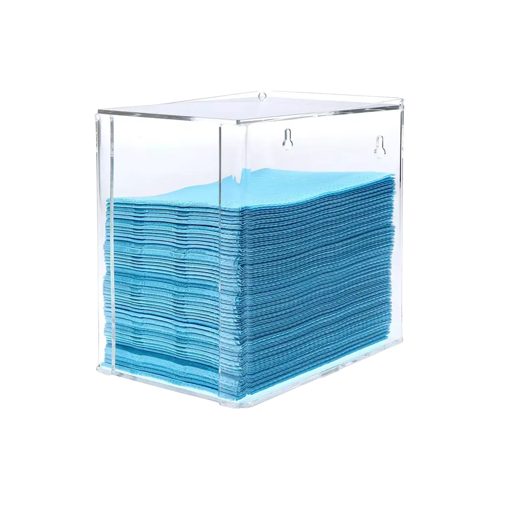 Spender für Patientenservietten, 175 x 130 x 170 mm Acryl, transparent, milchig, Med-Comfort
