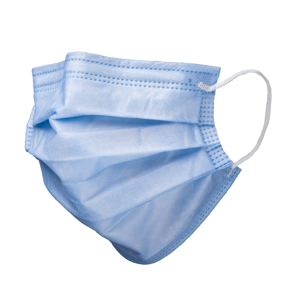 OP-Maske, blau, mit Antibeschlag-Funktion, FOG STOP, 4-lagig, mit Elastikbändern, Med-Comfort: Einmalmundschutz, optimal für Brillenträger kaufen.