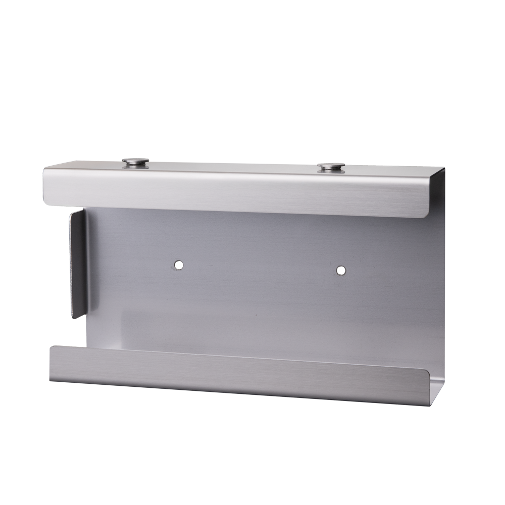 Einmalhandschuh Spender, Handschuh-Dispenserhalter, 210 x 110 x 57 mm, Edelstahl: passender Spender aus Edelstahl für Handschuhboxen oder Standardboxen als Zubehör für Einwegartikel kaufen.