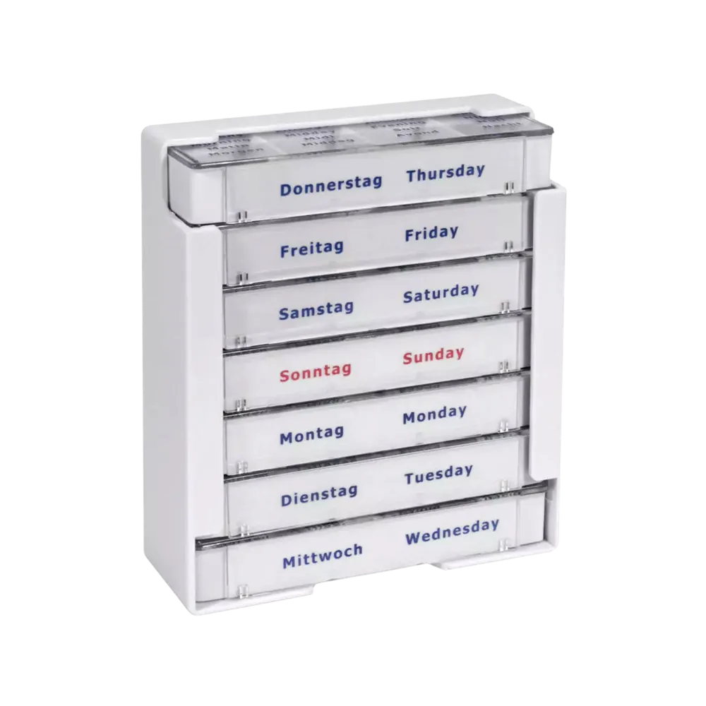 Tablettendispenser, 100 x 40 x 120mm (L x B x H), weiß, Med-Comfort