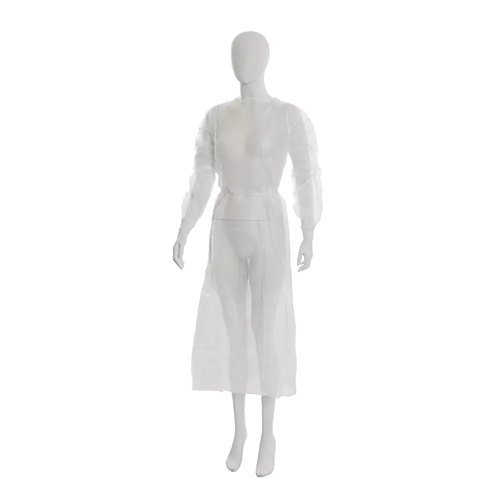 PP Einweg Besucherkittel, Größe L, XL, Farbe weiß, Vlies, Med-Comfort