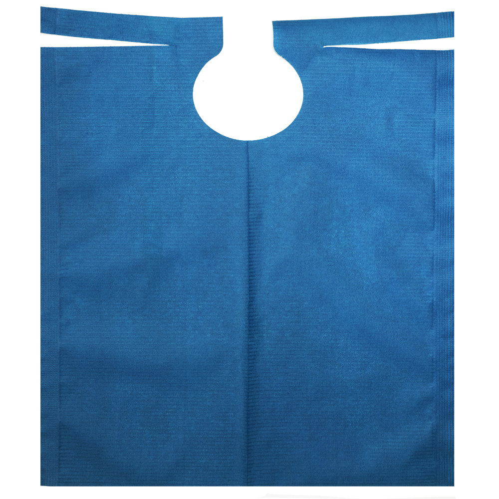 Patientenumhang mit PE Beschichtung, Farbe blau , 500 x 600 mm: Patientenumhang für den Dentalbedarf kaufen.