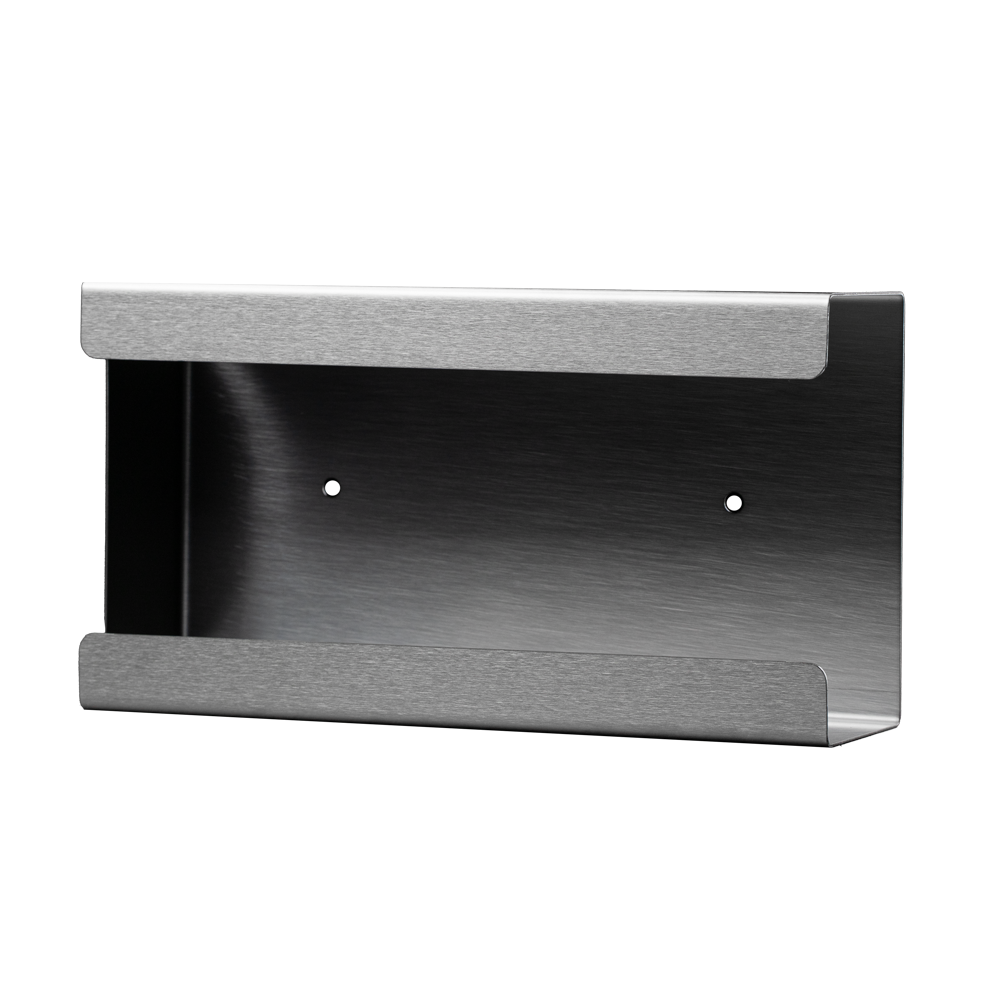 Einmalhandschuh Spender, Handschuh-Dispenserhalter, 210 x 110 x 57 mm, Edelstahl: passender Spender aus Edelstahl für Handschuhboxen oder Standardboxen als Zubehör für Einwegartikel kaufen.