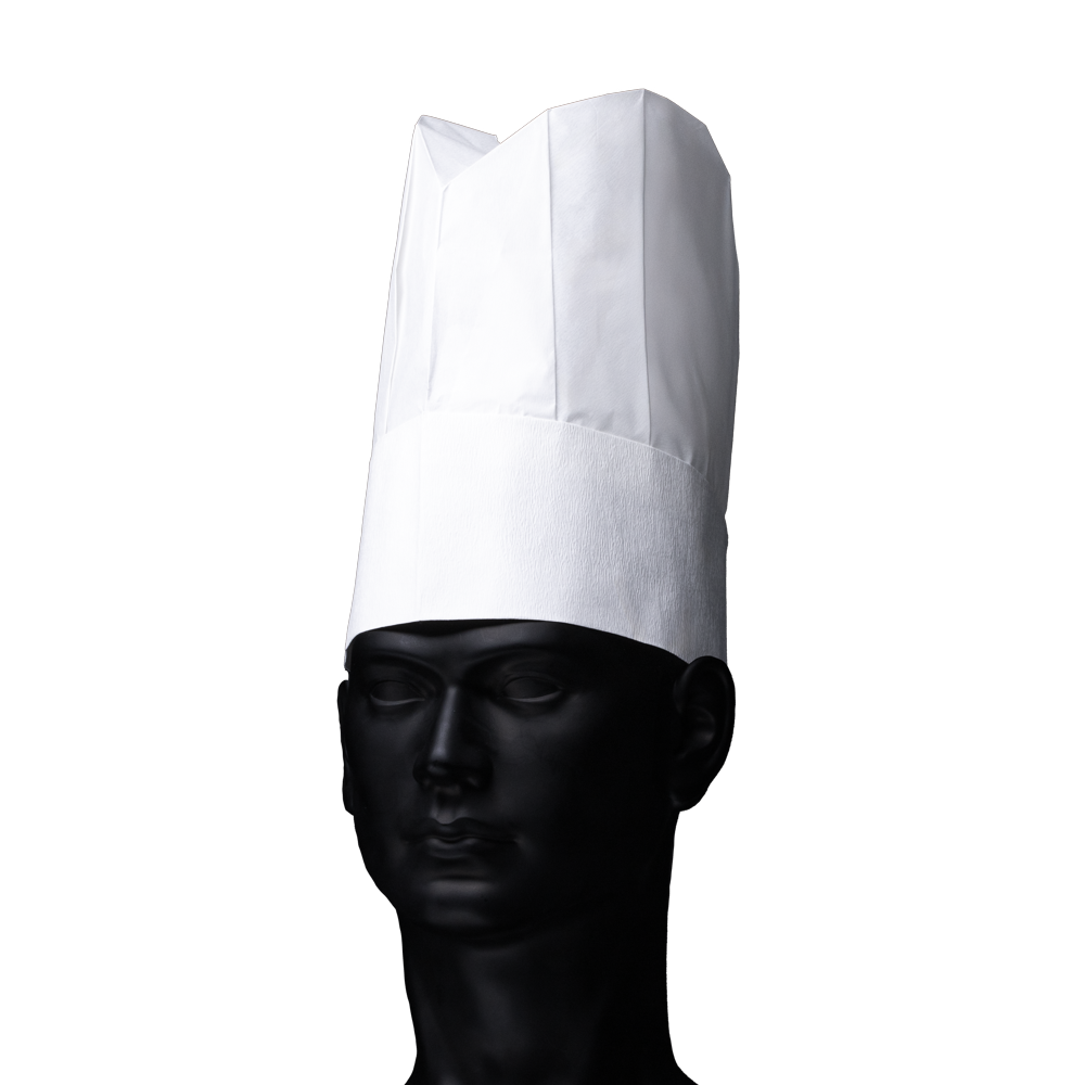 Einweg Kochmütze, oval, Papier, French Classic: Kochmütze als Einmal Kopfschutz kaufen.