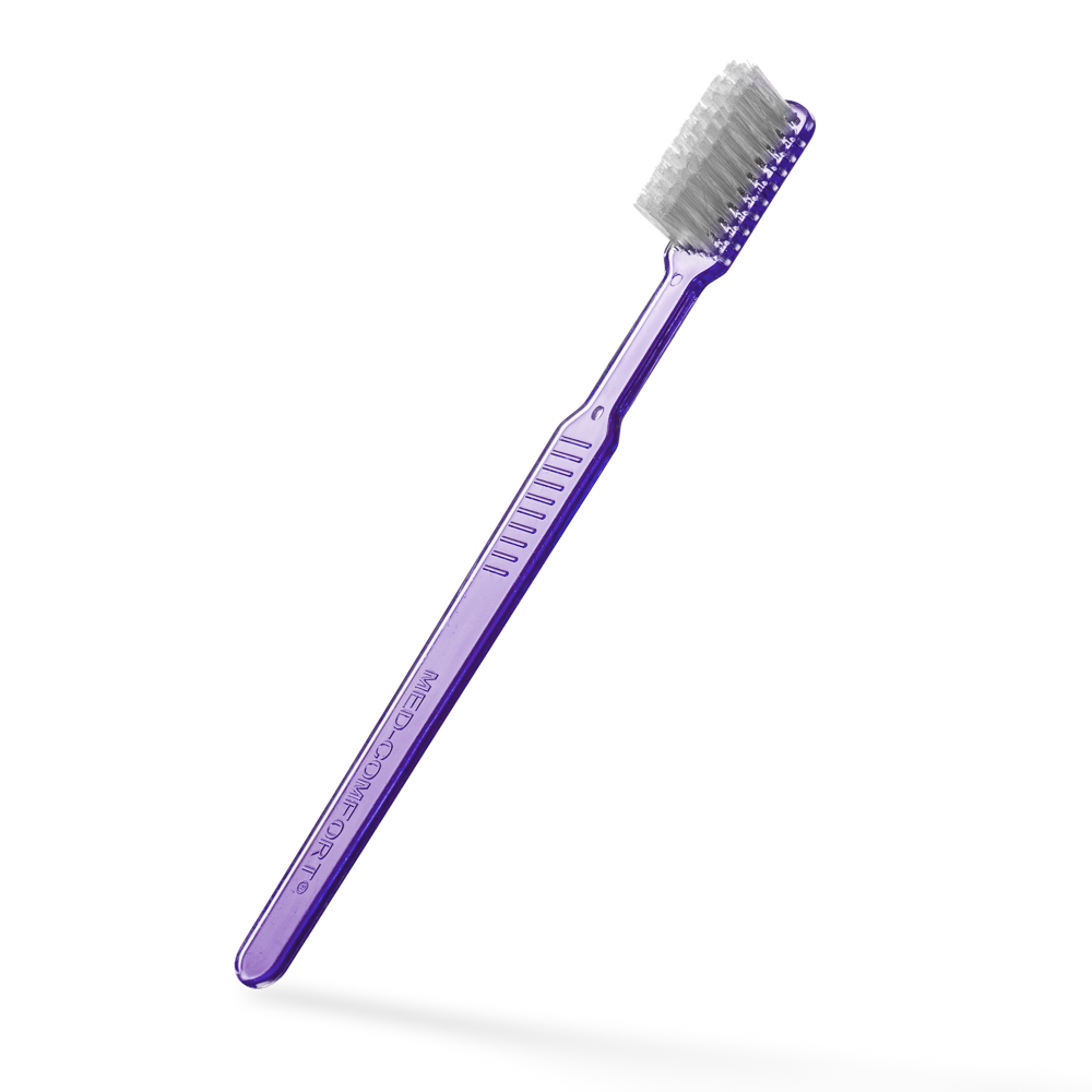 Dental PS Einmalzahnbürste mit Zahnpasta, Farbe lila, 15 x 2,6 cm, Med-Comfort: Polystyrol Einwegzahnbürste für Reisen und den Gebrauch vor zahnärtzlichen Behandlungen als Dentalbedarf kaufen.