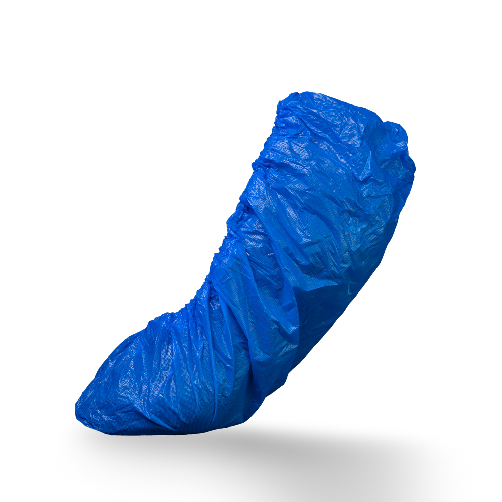 PE Einmal Überziehschuhe extra stark, 15 x 42 cm, blau, Polyethylen, Med-Comfort