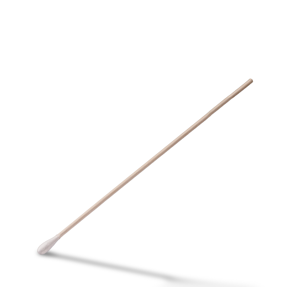 Einmal Holzstab Wattestäbchen, 150 mm, Naturholz, Baumwolle, Top-Comfort: Einweg Wattestäbchen mit kleinem Kopf kaufen.