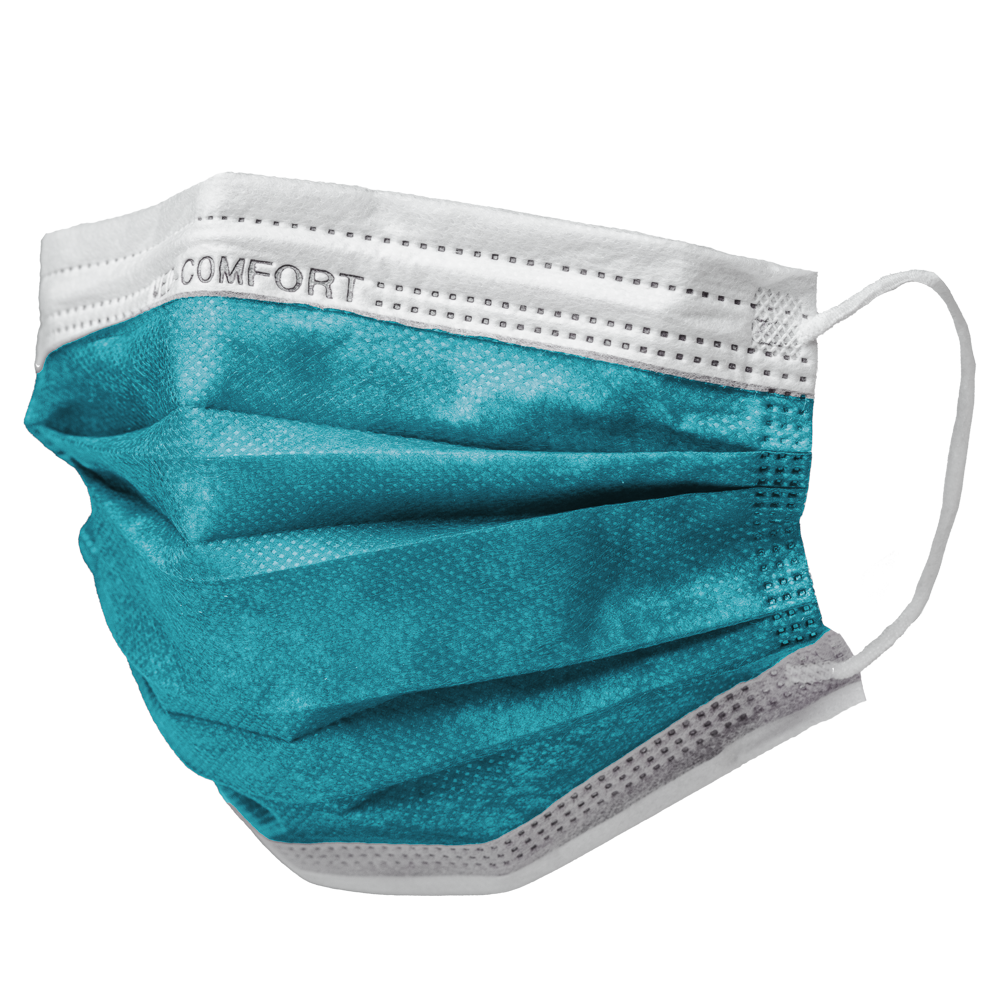 OP Maske, clean ocean, ozean grün, Typ IIR, Med-Comfort: Vlies, medizinische Maske als Mund Nase Schutz kaufen.