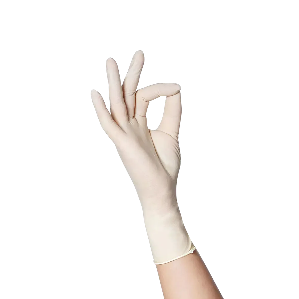 Latexhandschuhe, weiß, Größe M, puderfrei, Eco-Plus: Latex 