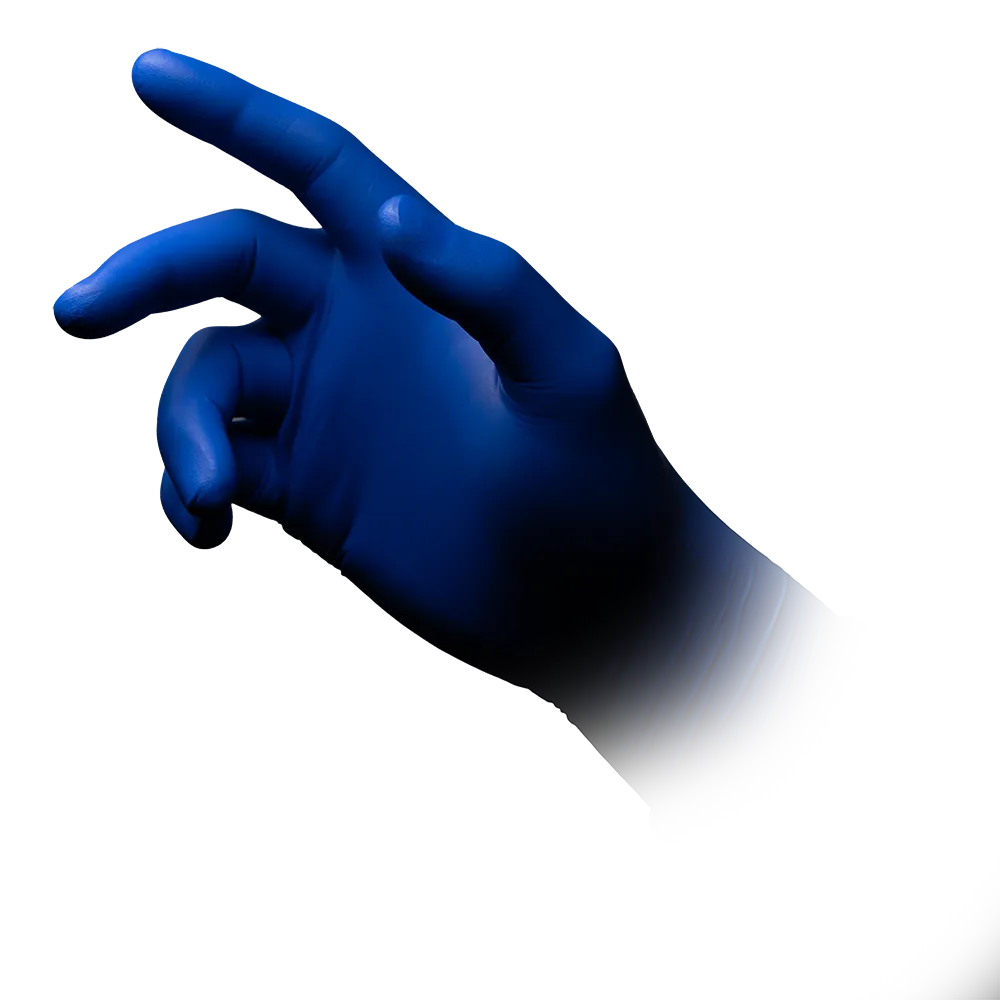 Lange Nitrilhandschuhe, blau, Größe M, puderfrei, Med-Comfort blue 