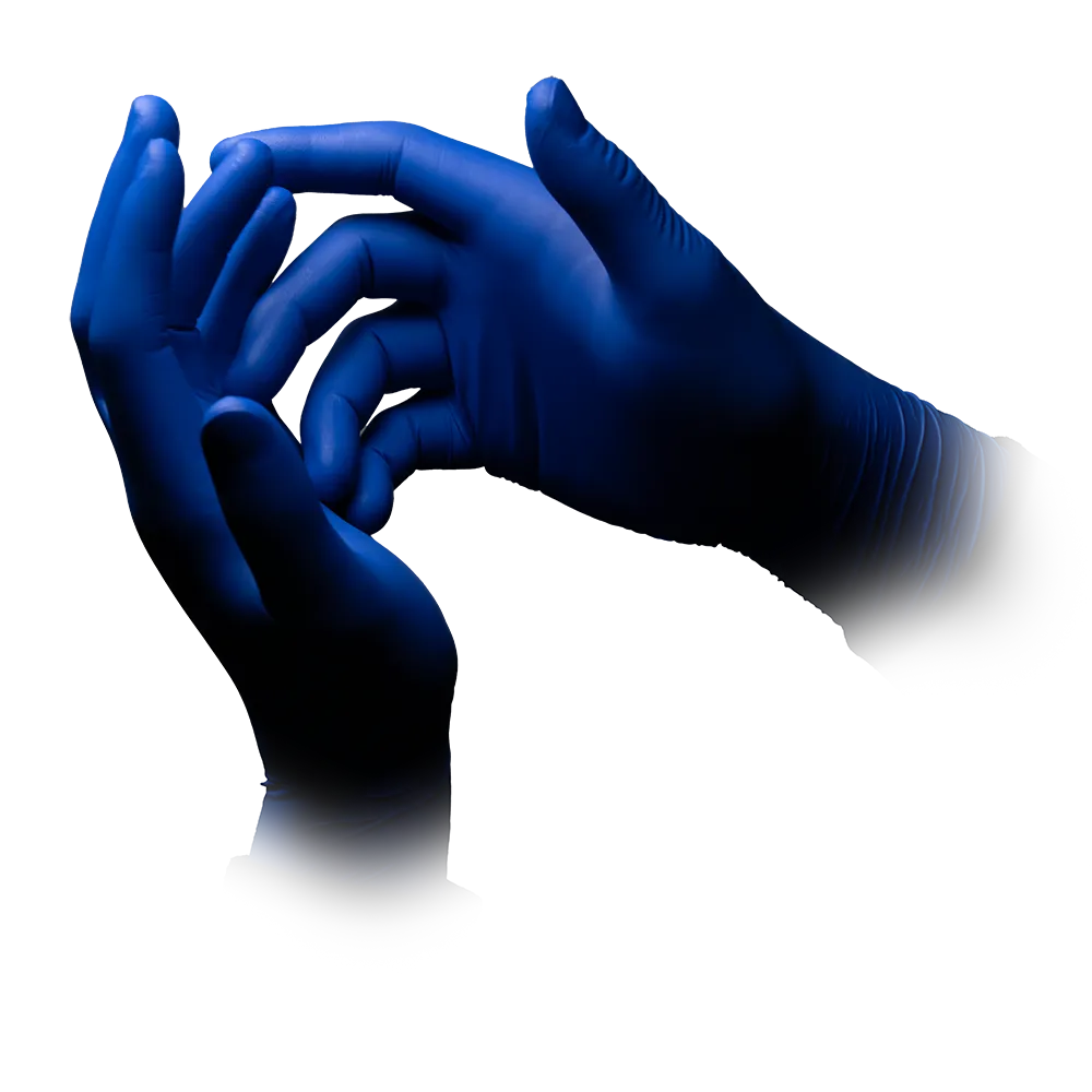 Lange Nitrilhandschuhe, blau, Größe M, puderfrei, Med-Comfort blue 