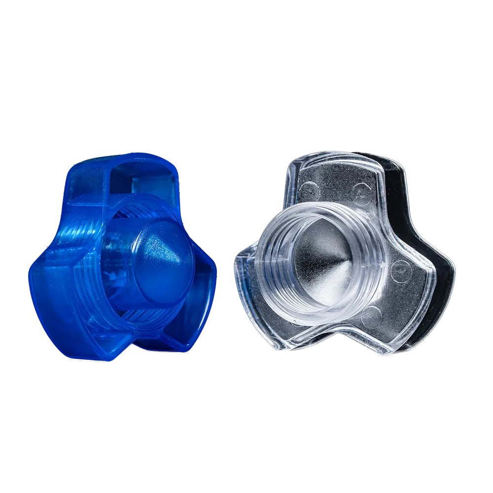 Tablettencrusher, transparent, milchig, blau, Med-Comfort: einfach  